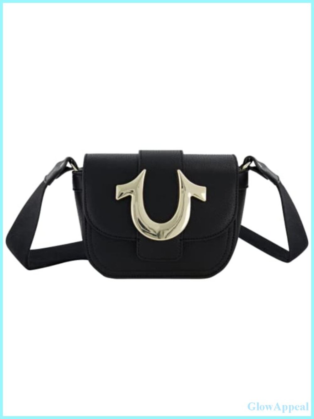 Women's Crossbody Bag Flap Adjustable Shoulder Handbag Horseshoe Logo